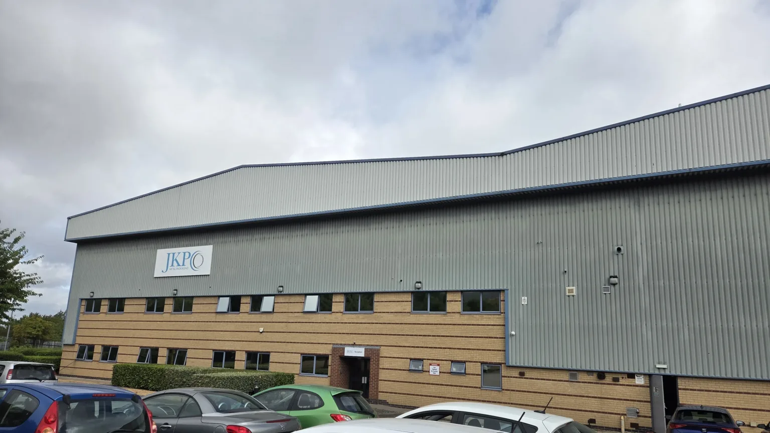 The JKP Metal Packaging site, with visitors and deliveries arriving